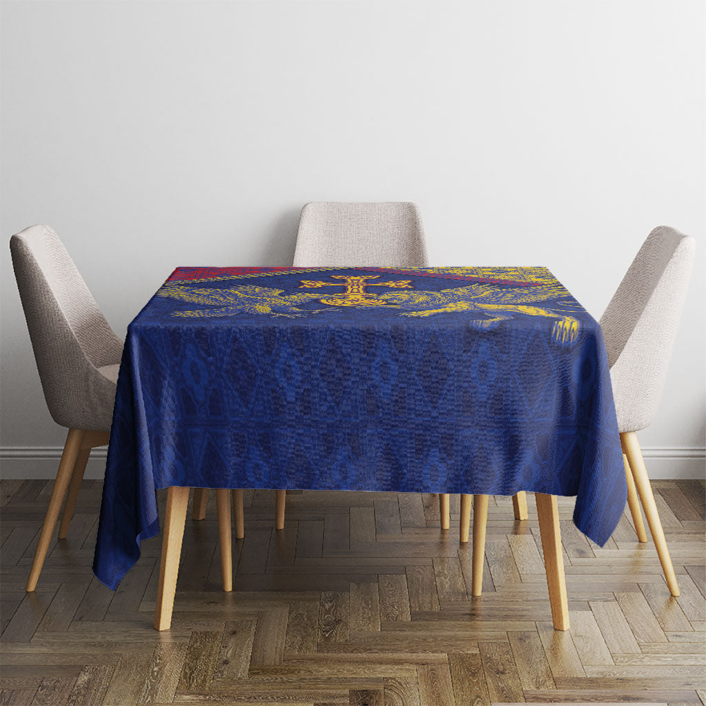 Armenia Tablecloth Golden Eagle And Lion Khachkar