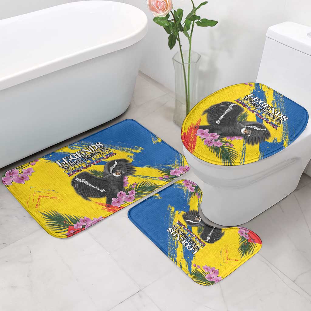 Ecuador Bathroom Set Andean Condor With Phalaenopsis Orchid - Wonder Print Shop