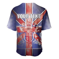 Personalized United Kingdom Baseball Jersey British Lion Flag Style - Wonder Print Shop