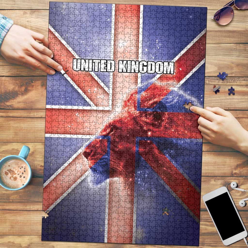 United Kingdom Puzzle British Lion Flag Style - Wonder Print Shop