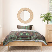 3D Illusion Flatwoods Monster Halloween Bedding Set Braxton Cryptid Rusty Stone Portal