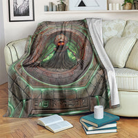 3D Illusion Flatwoods Monster Halloween Blanket Braxton Cryptid Rusty Stone Portal