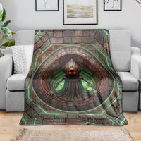 3D Illusion Flatwoods Monster Halloween Blanket Braxton Cryptid Rusty Stone Portal