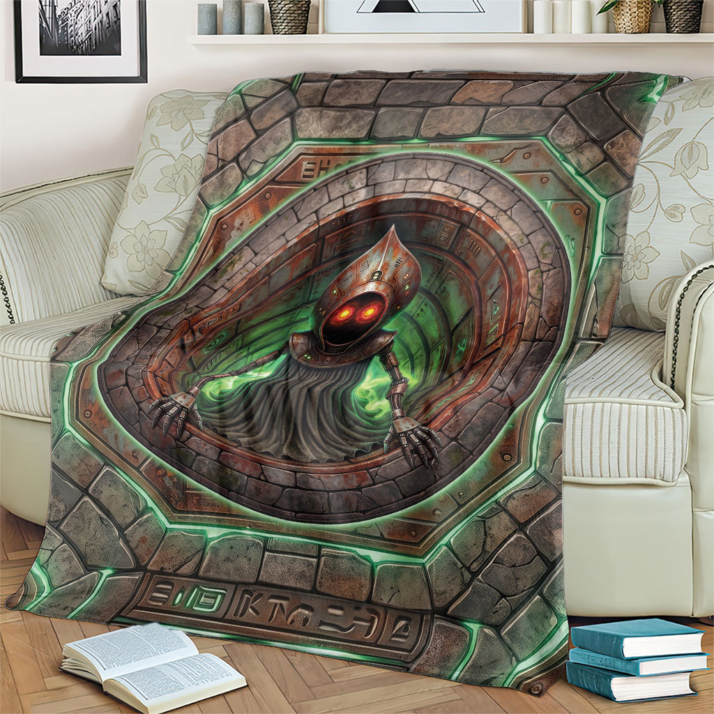 3D Illusion Flatwoods Monster Halloween Blanket Braxton Cryptid Rusty Stone Portal
