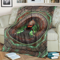 3D Illusion Flatwoods Monster Halloween Blanket Braxton Cryptid Rusty Stone Portal