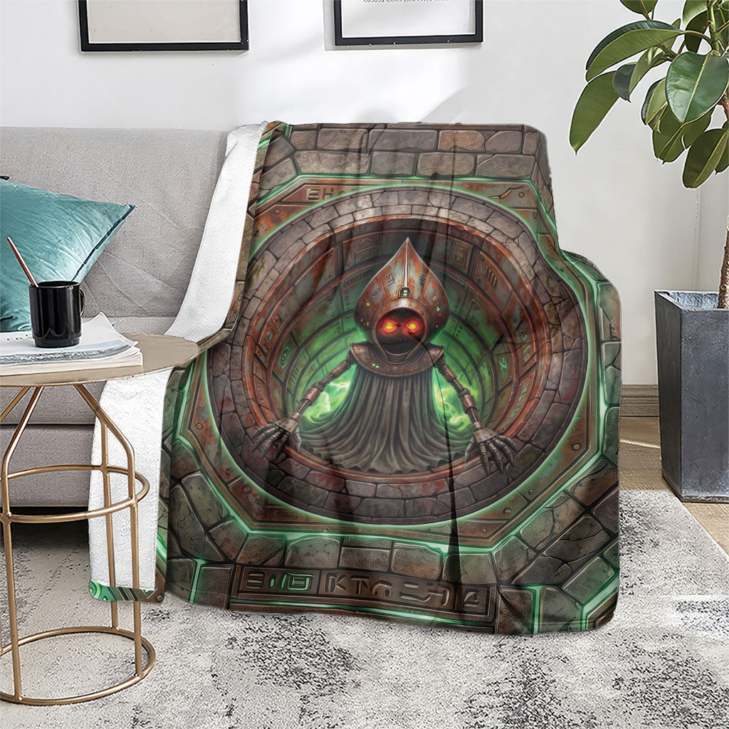 3D Illusion Flatwoods Monster Halloween Blanket Braxton Cryptid Rusty Stone Portal