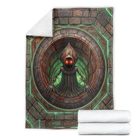 3D Illusion Flatwoods Monster Halloween Blanket Braxton Cryptid Rusty Stone Portal