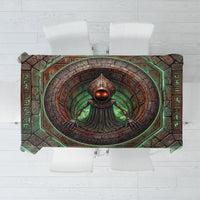 3D Illusion Flatwoods Monster Halloween Tablecloth Braxton Cryptid Rusty Stone Portal