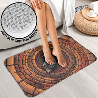 3D Illusion Goatman Halloween Bathroom Set Maryland Cryptid Axe Brick Well