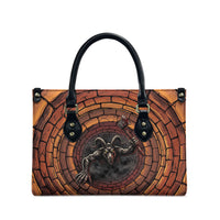 3D Illusion Goatman Halloween Leather Bag Maryland Cryptid Axe Brick Well