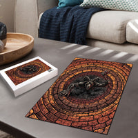 3D Illusion Goatman Halloween Puzzle Maryland Cryptid Axe Brick Well