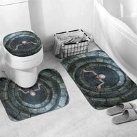3D Illusion Dover Demon Halloween Bathroom Set Massachusetts Cryptid Pale Stone Well
