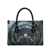 3D Illusion Dover Demon Halloween Leather Bag Massachusetts Cryptid Pale Stone Well