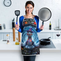 3D Illusion Nessie Halloween Apron Scottish Loch Beast Witch Vortex