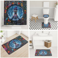 3D Illusion Nessie Halloween Bathroom Set Scottish Loch Beast Witch Vortex