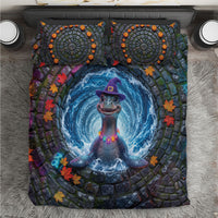3D Illusion Nessie Halloween Bedding Set Scottish Loch Beast Witch Vortex