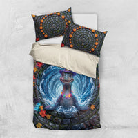 3D Illusion Nessie Halloween Bedding Set Scottish Loch Beast Witch Vortex