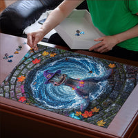 3D Illusion Nessie Halloween Puzzle Scottish Loch Beast Witch Vortex