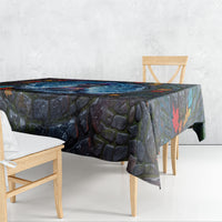 3D Illusion Nessie Halloween Tablecloth Scottish Loch Beast Witch Vortex