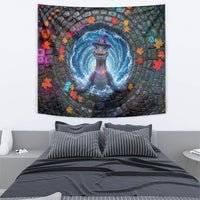 3D Illusion Nessie Halloween Tapestry Scottish Loch Beast Witch Vortex