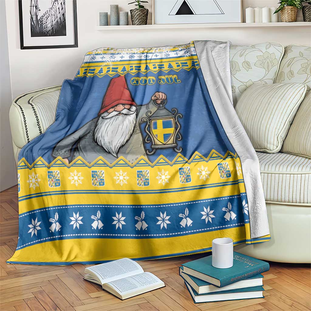 Sweden Christmas Blanket Tomte God Jul - Wonder Print Shop