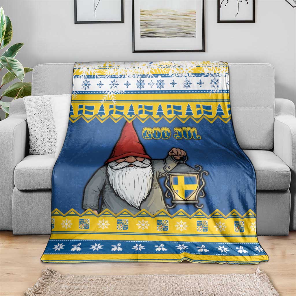 Sweden Christmas Blanket Tomte God Jul - Wonder Print Shop