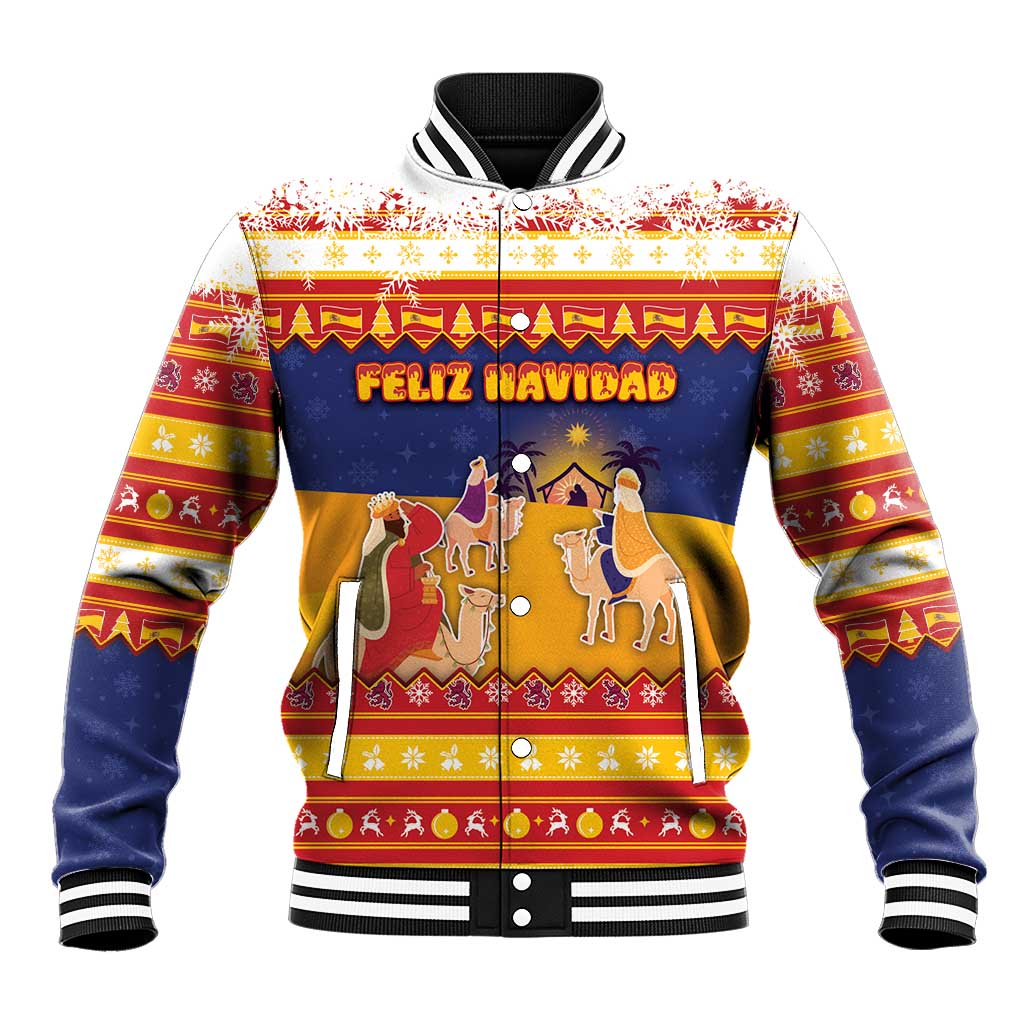 Spain Christmas Baseball Jacket Los Reyes Magos - Wonder Print Shop