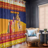 Spain Christmas Window Curtain Los Reyes Magos - Wonder Print Shop