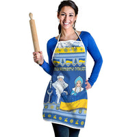Ukraine Christmas Apron Ded Moroz And Snegurochka - Wonder Print Shop