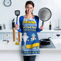 Ukraine Christmas Apron Ded Moroz And Snegurochka - Wonder Print Shop
