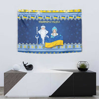 Ukraine Christmas Tapestry Ded Moroz And Snegurochka - Wonder Print Shop