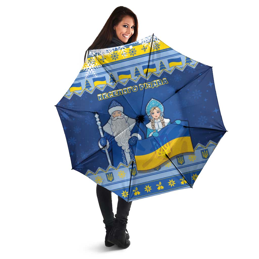 Ukraine Christmas Umbrella Ded Moroz And Snegurochka - Wonder Print Shop