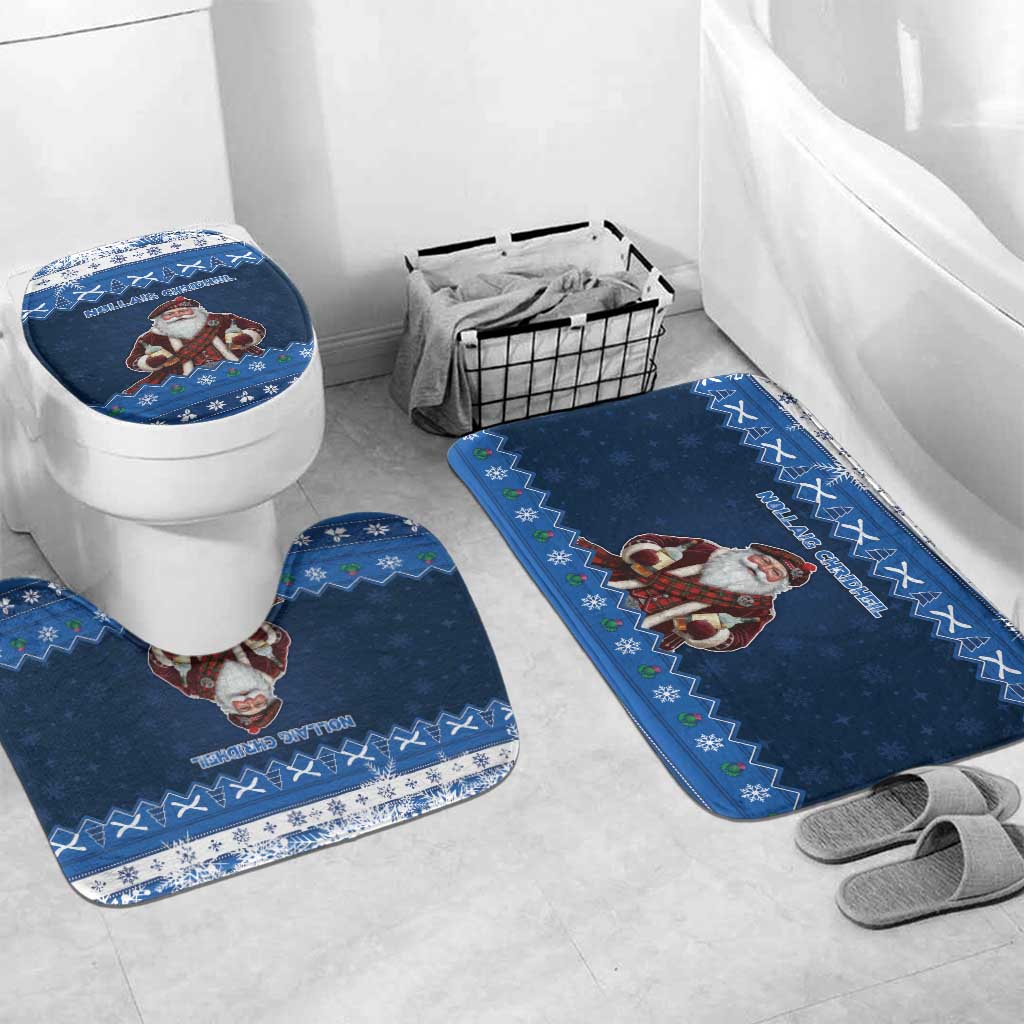 Scotland Christmas Bathroom Set Scottish Santa Claus - Wonder Print Shop