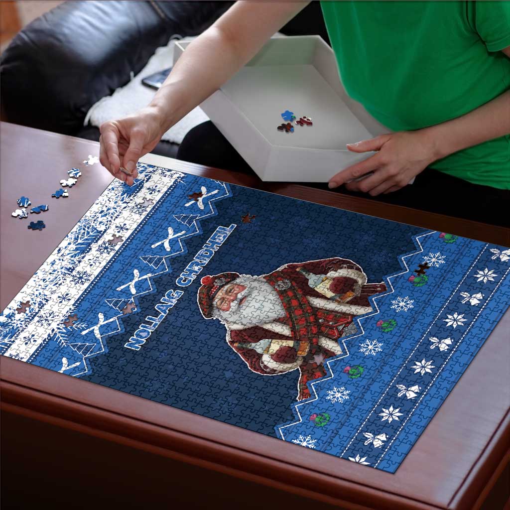 Scotland Christmas Puzzle Scottish Santa Claus - Wonder Print Shop