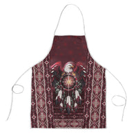 Burgundy Native American Christmas Apron Bald Eagle Dreamcatcher Southwestern