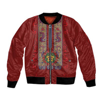 Philippines Christmas Bomber Jacket Parol Xmas Barong Style - Wonder Print Shop