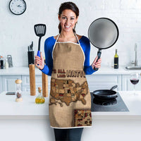 Native American Apron Retro Map Stitching Effect