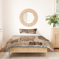 Native American Bedding Set Retro Map Stitching Effect