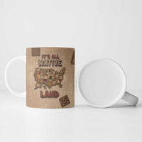 Native American Ceramic Mug Retro Map Stitching Effect