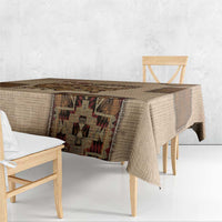 Native American Tablecloth Retro Map Stitching Effect