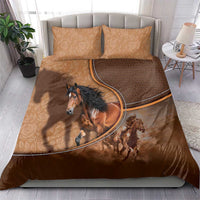 Horse Racing Bedding Set Royal Race Leather Effect