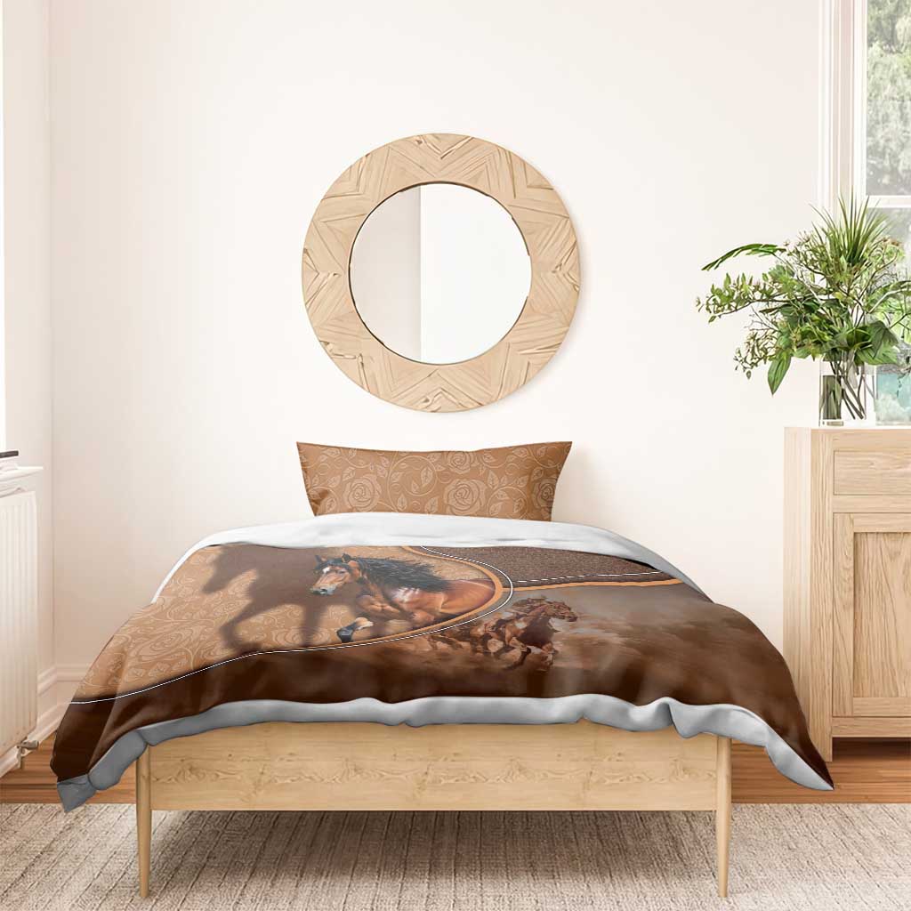Horse Racing Bedding Set Royal Race Leather Effect