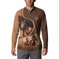 Personalized Horse Racing Button Sweatshirt Royal Race Leather Effect