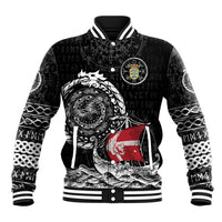 Personalized Viking Denmark Baseball Jacket Danish Viking Ship