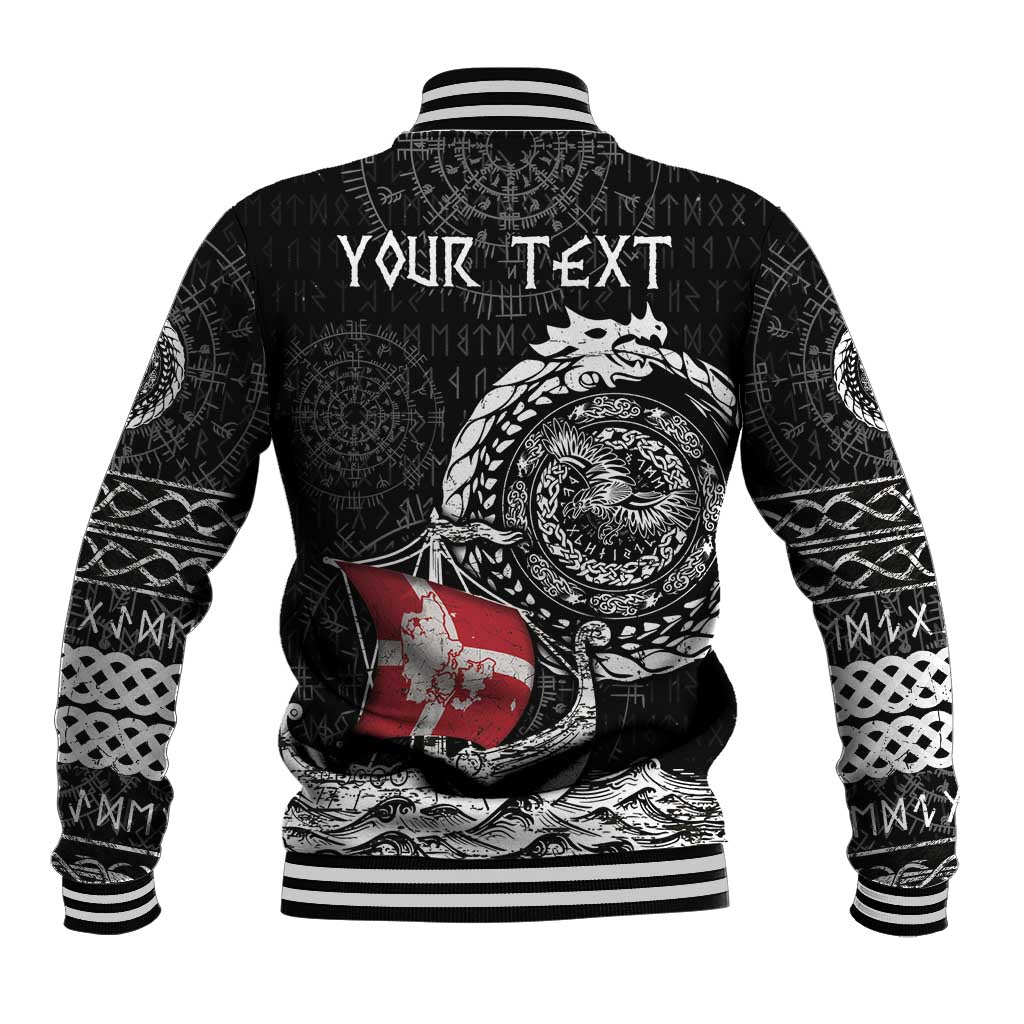 Personalized Viking Denmark Baseball Jacket Danish Viking Ship