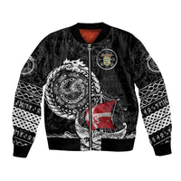 Personalized Viking Denmark Bomber Jacket Danish Viking Ship