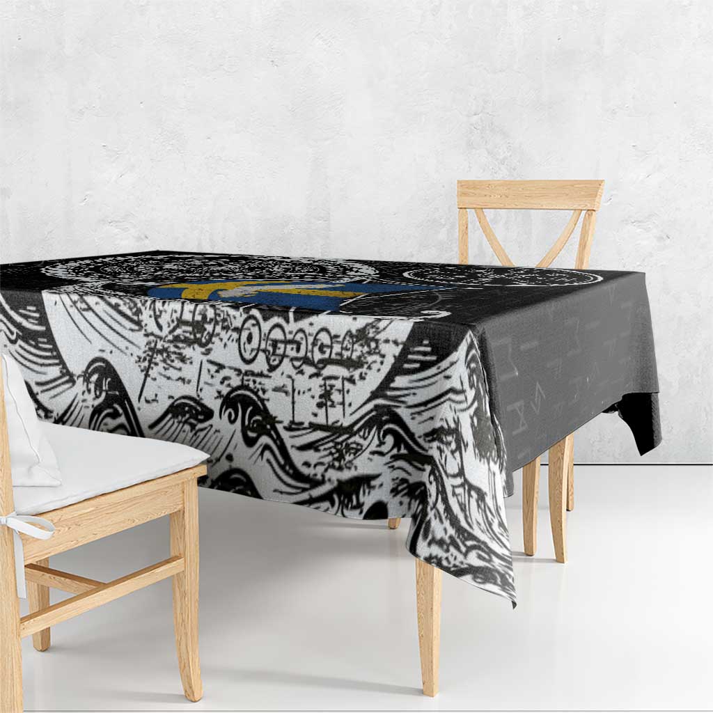 Viking Sweden Tablecloth Swedish Viking Ship