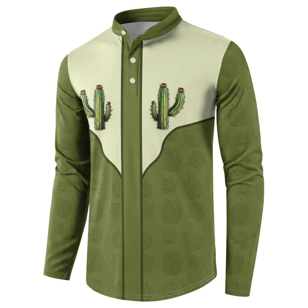 Cowboy Button Sweatshirt Cactus Retro Western Yoke - Wonder Print Shop