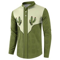 Cowboy Button Sweatshirt Cactus Retro Western Yoke - Wonder Print Shop