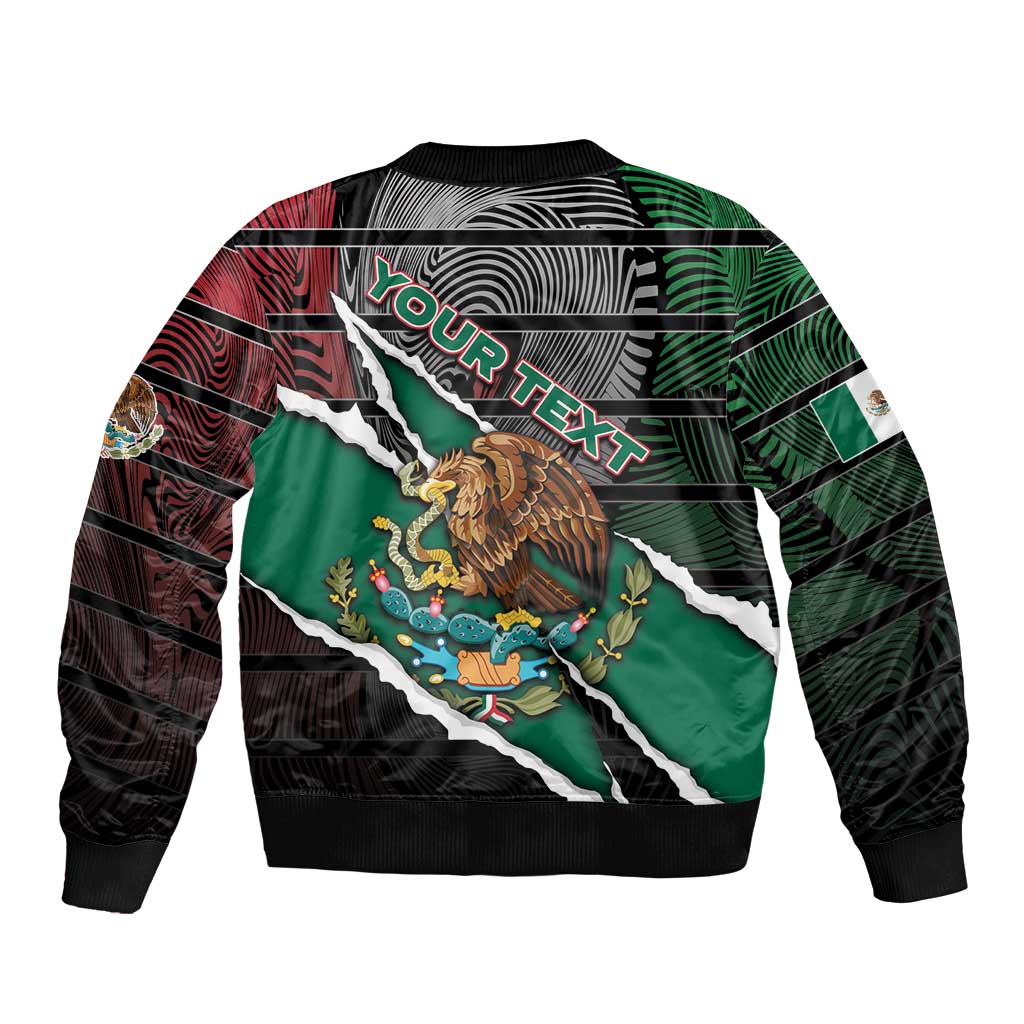 Personalized Mexico Bomber Jacket Mexican Patriotic Eagle Emblem - Fierce National Pride - Wonder Print Shop